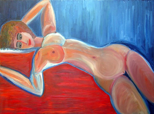 red nude after amedeo modigliani